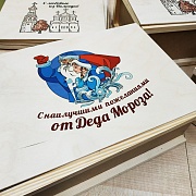 Ящик с дедом Морозом и Снегурочкой